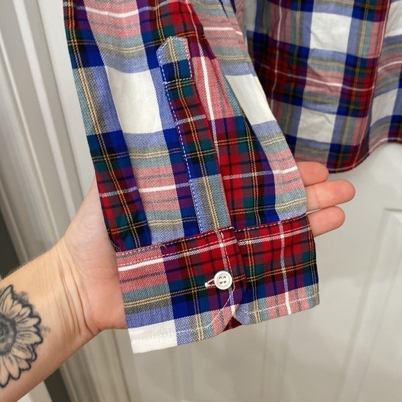 🆕 Charter Club Holiday Woven Plaid Button Down XL - Picture 6 of 10